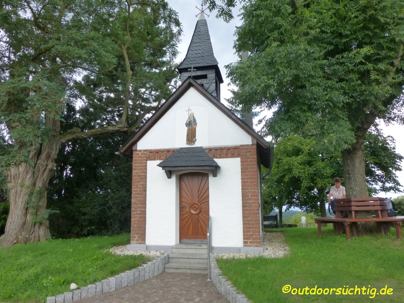 Die Kapelle in Nörtersberg, ein guter Platz für eine Pause