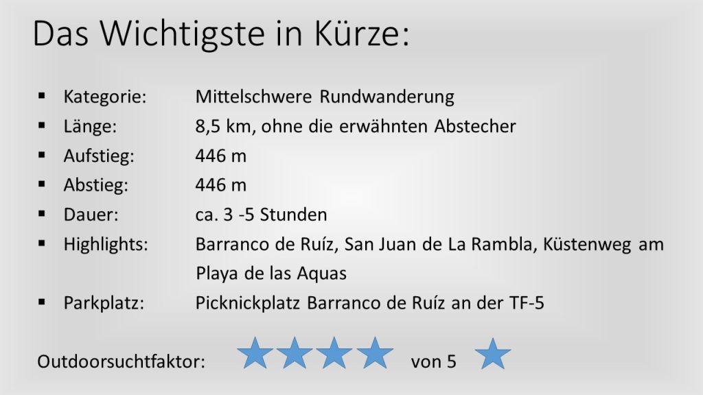 Das Wichtigste in Kürze - Anaga