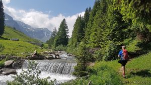 Wandern auf der dritten Etappe der Via Spluga