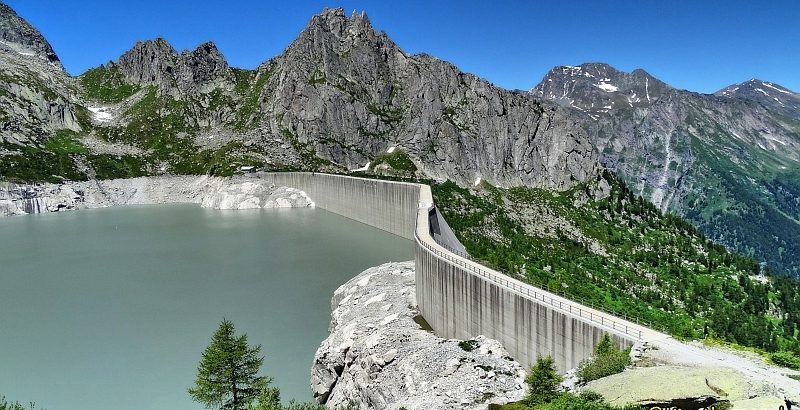 Albigna Stausee Staumauer