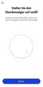 Withings Health Mate - Zeiger einstellen