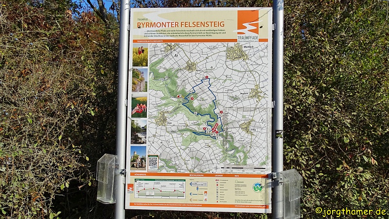 Wandertafel Traumpfad Pyrmonter Mühle