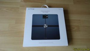 Withings Body+ in Originalverpackung - die Schachtel ist nicht viel größer als die Waage selbst