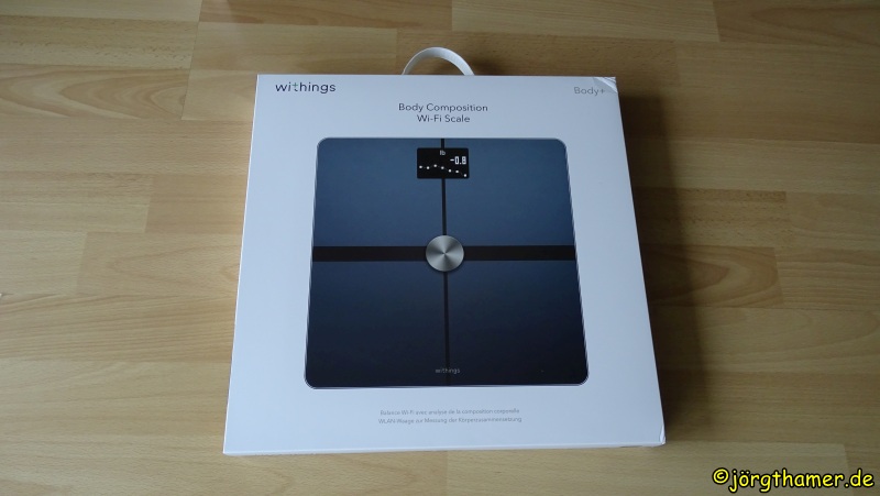 Withings Body+ in Originalverpackung - die Schachtel ist nicht viel größer als die Waage selbst