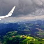 Mit dem Flieger kurz vor Bilbao