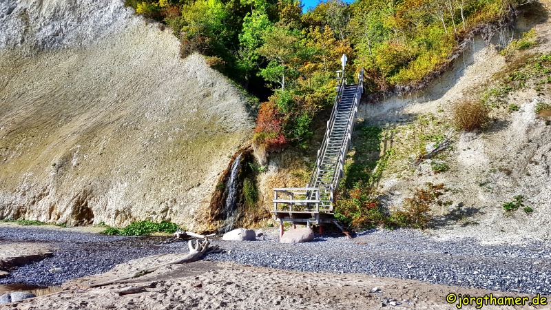Wandern auf Rügen - Treppe am Kieler Ufer