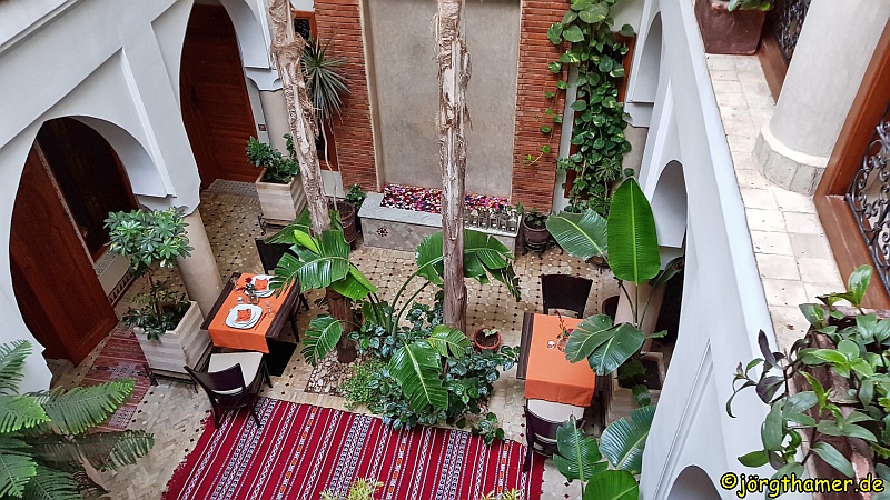Innenhof des Riad Berta in Marrakesch