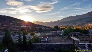 Sonnenuntergang im Tal der Glückseligen