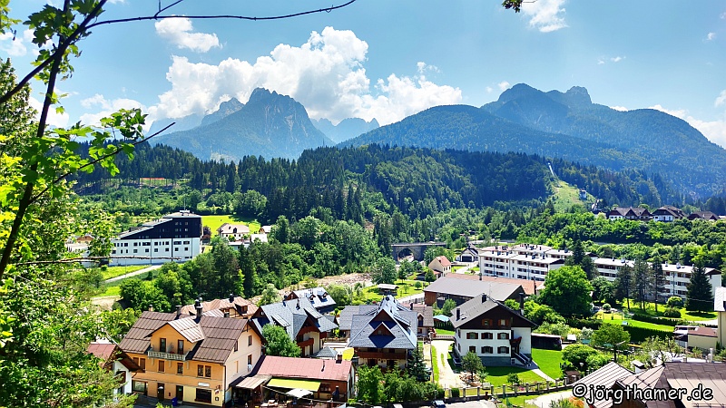 Alpe-Adria-Radweg Blick auf Tarvisio