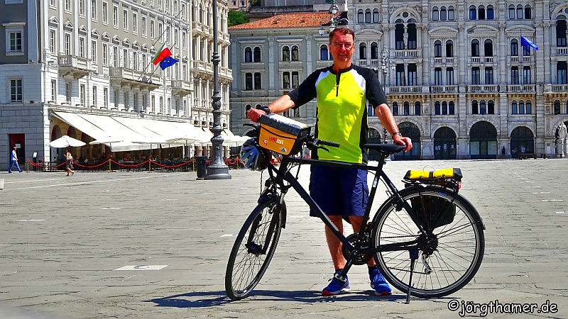 Radfahrer in Triest