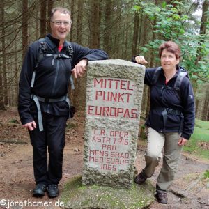 Wandern zum Mittelpunkt Europas
