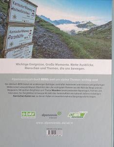 Rückseite Alpenvereinsjahrbuch Berg 2021