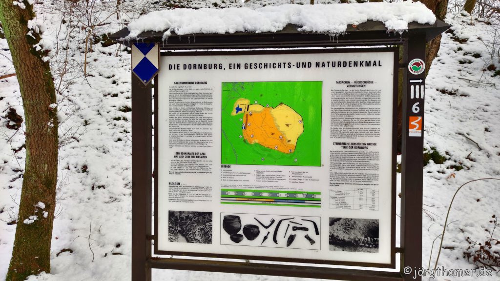 Übersichtskarte Dornburg Infotafel an der Dornburg