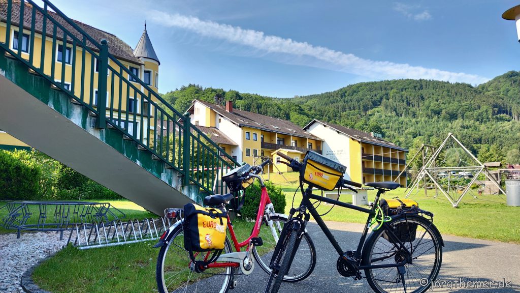 Eurobike Räder am Hotel Donauschlinge