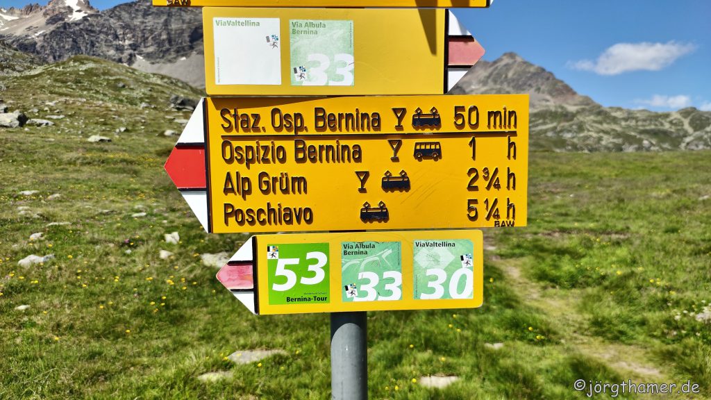 Wegweiser Via Valtellina