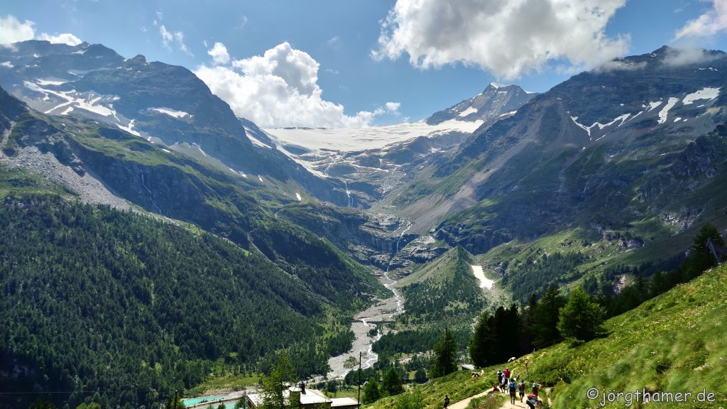 Blick auf den Gletscher des Piz Palü