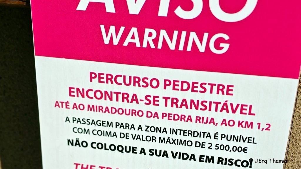 gesperrter Weg am Pico do Areeiro