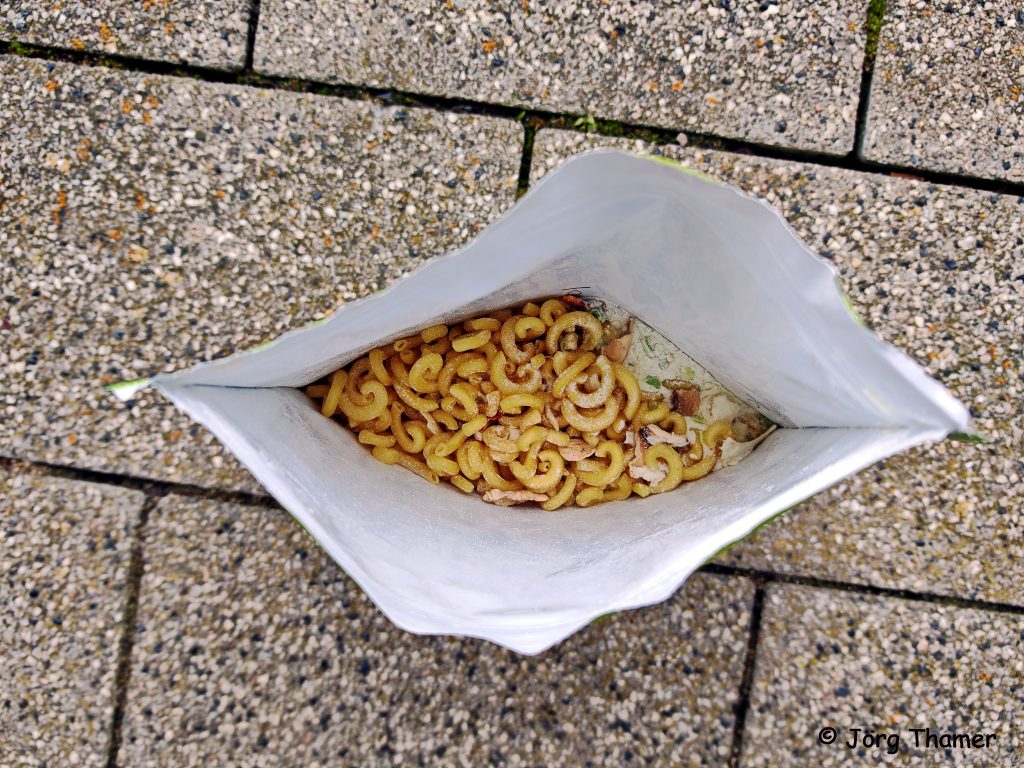 Gefriergetrocknete Käse-Pilz-Nudeln