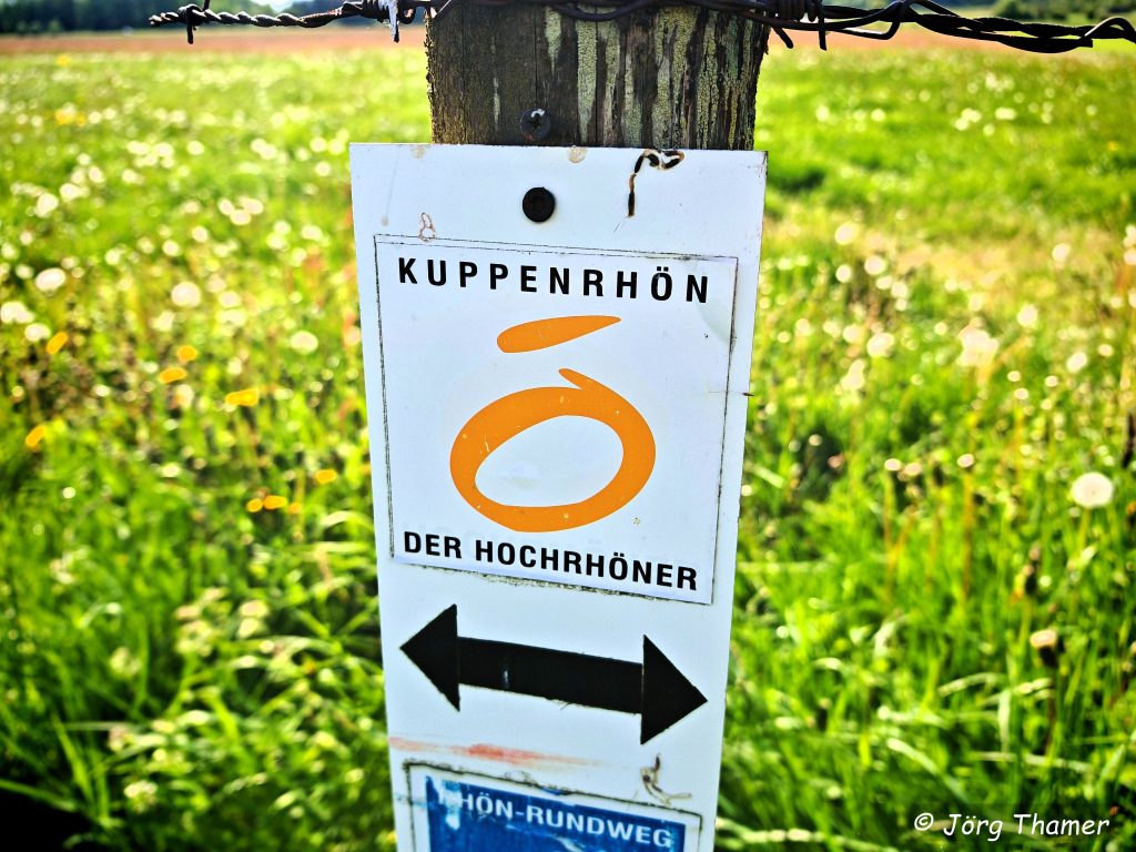 Hochrhöner, Markierung Variante Kuppenrhön