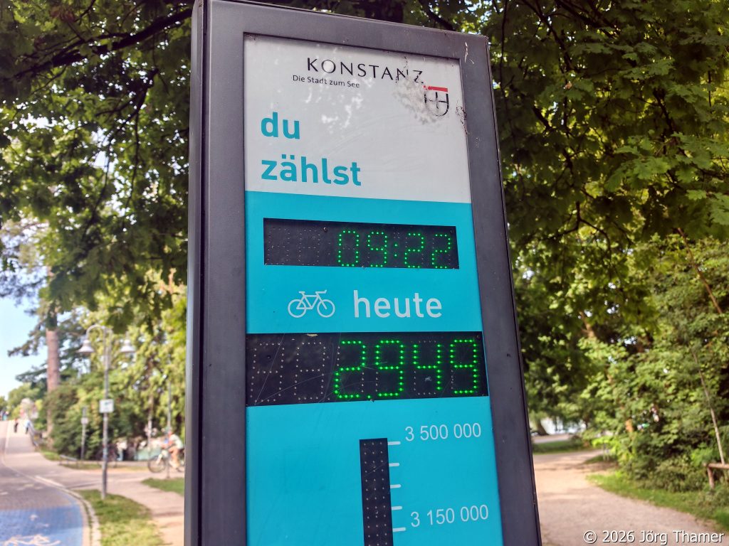 Radfahrer-Zähler in Konstanz