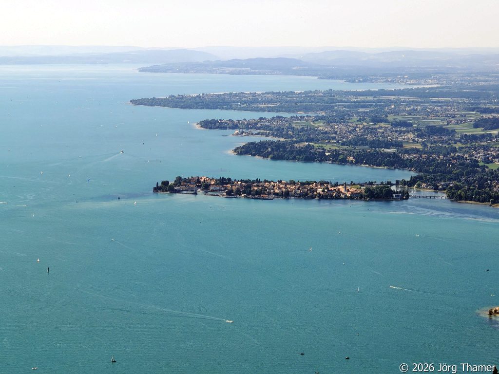 Blick vom Pfänder auf die Insel Reichenau