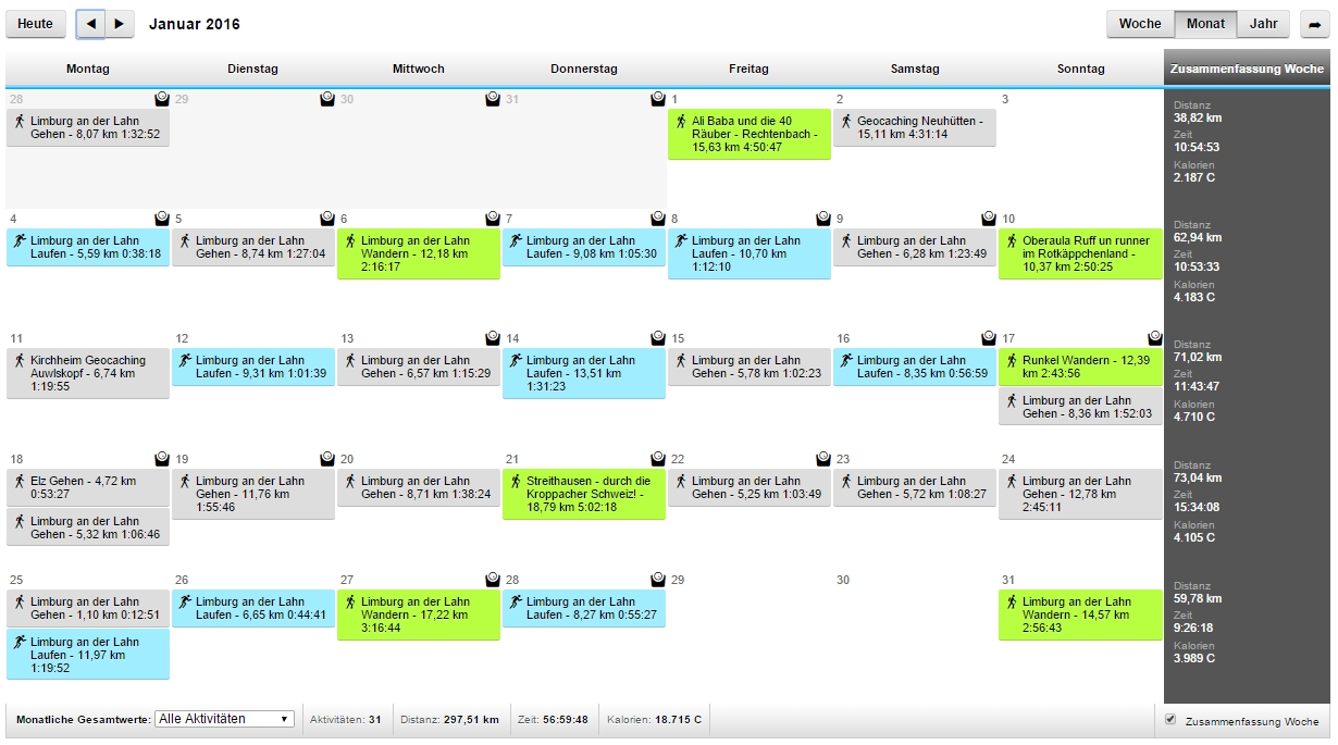 Trainingstagebuch – Mein Weg zur 100 – der Januar!